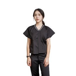 訂製女裝短袖翻領襯衫     設計咖啡色修腰女裝酒店工作制服     女裝管家部上衣     鷺環海天度假酒店    R412 訂製女裝短袖翻領襯衫     設計咖啡色修腰女裝酒店工作制服     女裝管家部上衣     鷺環海天度假酒店    R412